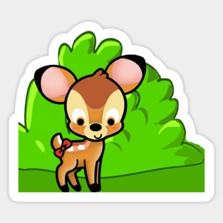 Young Deer No.1 Sticker